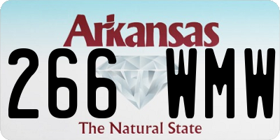 AR license plate 266WMW