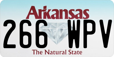 AR license plate 266WPV