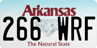 AR license plate 266WRF
