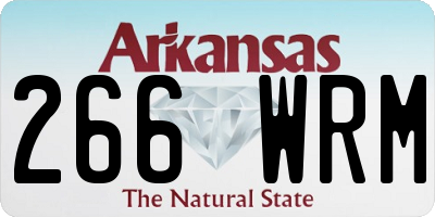 AR license plate 266WRM