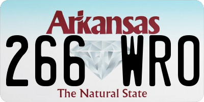 AR license plate 266WRO