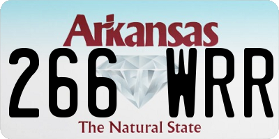 AR license plate 266WRR