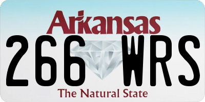 AR license plate 266WRS