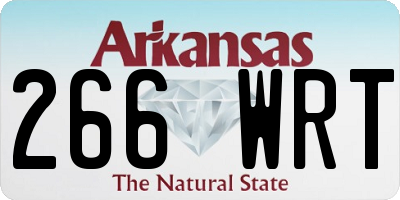 AR license plate 266WRT