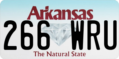 AR license plate 266WRU