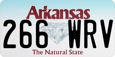 AR license plate 266WRV