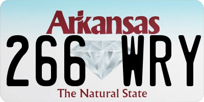 AR license plate 266WRY
