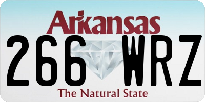 AR license plate 266WRZ