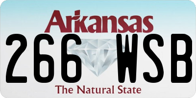 AR license plate 266WSB