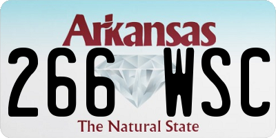 AR license plate 266WSC