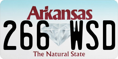 AR license plate 266WSD