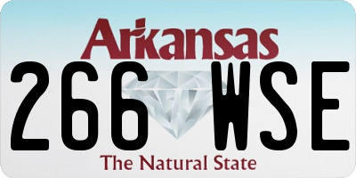 AR license plate 266WSE
