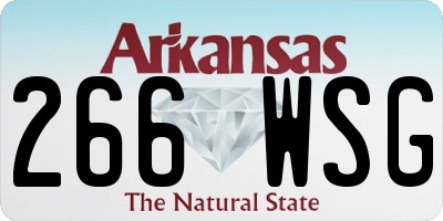 AR license plate 266WSG