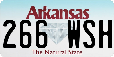 AR license plate 266WSH