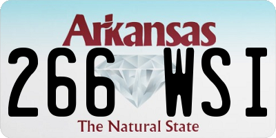 AR license plate 266WSI