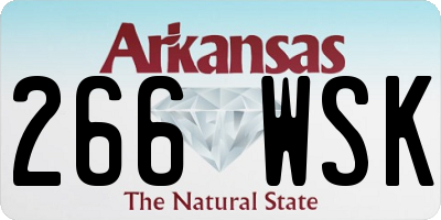AR license plate 266WSK
