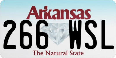 AR license plate 266WSL