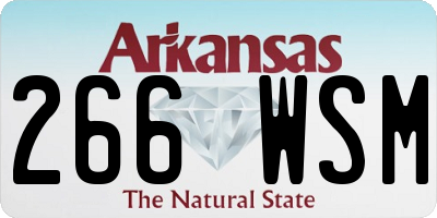 AR license plate 266WSM