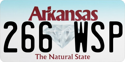 AR license plate 266WSP