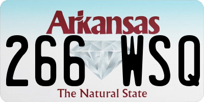 AR license plate 266WSQ