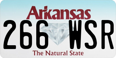 AR license plate 266WSR