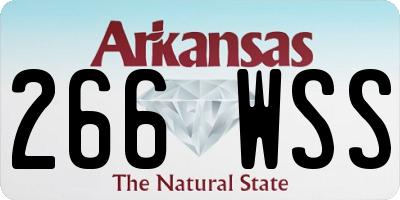 AR license plate 266WSS