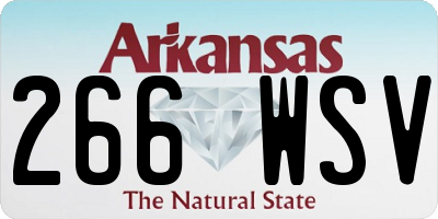 AR license plate 266WSV