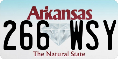AR license plate 266WSY