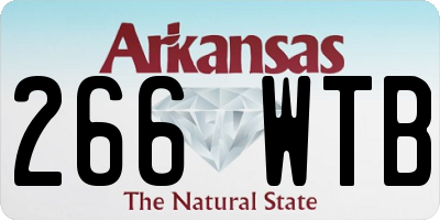 AR license plate 266WTB