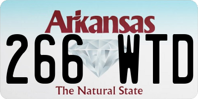 AR license plate 266WTD