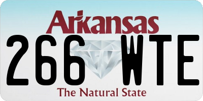 AR license plate 266WTE