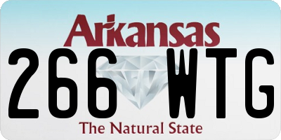 AR license plate 266WTG