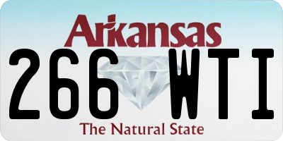 AR license plate 266WTI