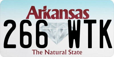 AR license plate 266WTK