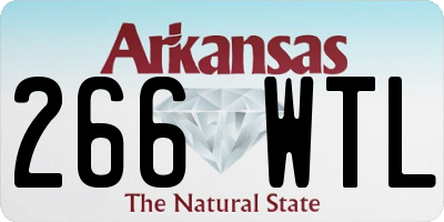 AR license plate 266WTL