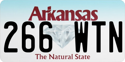 AR license plate 266WTN