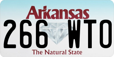 AR license plate 266WTO