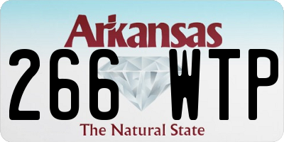 AR license plate 266WTP