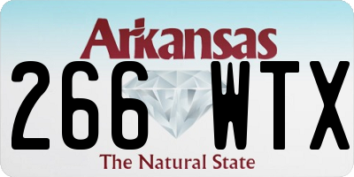 AR license plate 266WTX