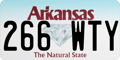 AR license plate 266WTY