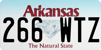 AR license plate 266WTZ