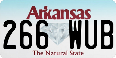 AR license plate 266WUB