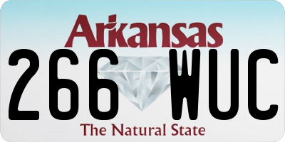 AR license plate 266WUC