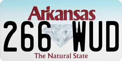 AR license plate 266WUD