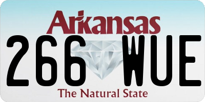 AR license plate 266WUE