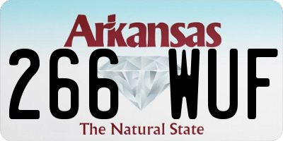 AR license plate 266WUF