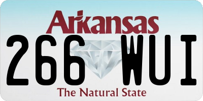 AR license plate 266WUI