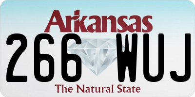 AR license plate 266WUJ