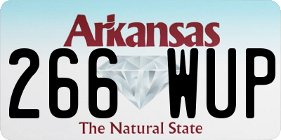 AR license plate 266WUP