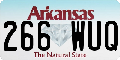 AR license plate 266WUQ